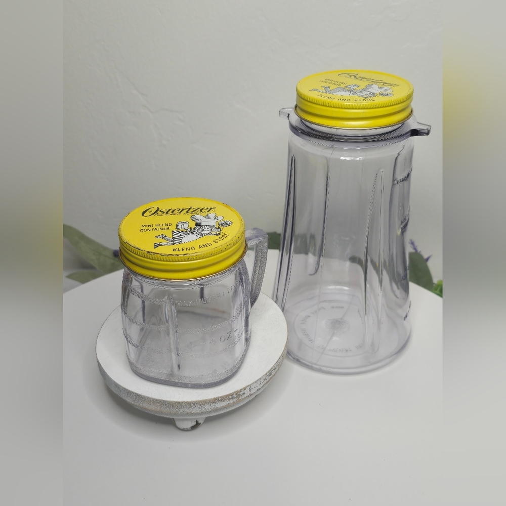 Vintage Osterizer Blend Container's, Blend and Store, Bundle of 2 [Read Details]